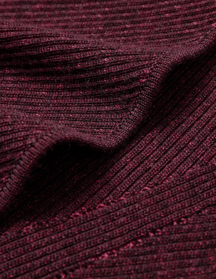 MARYLING Burgundy Knitted Dress