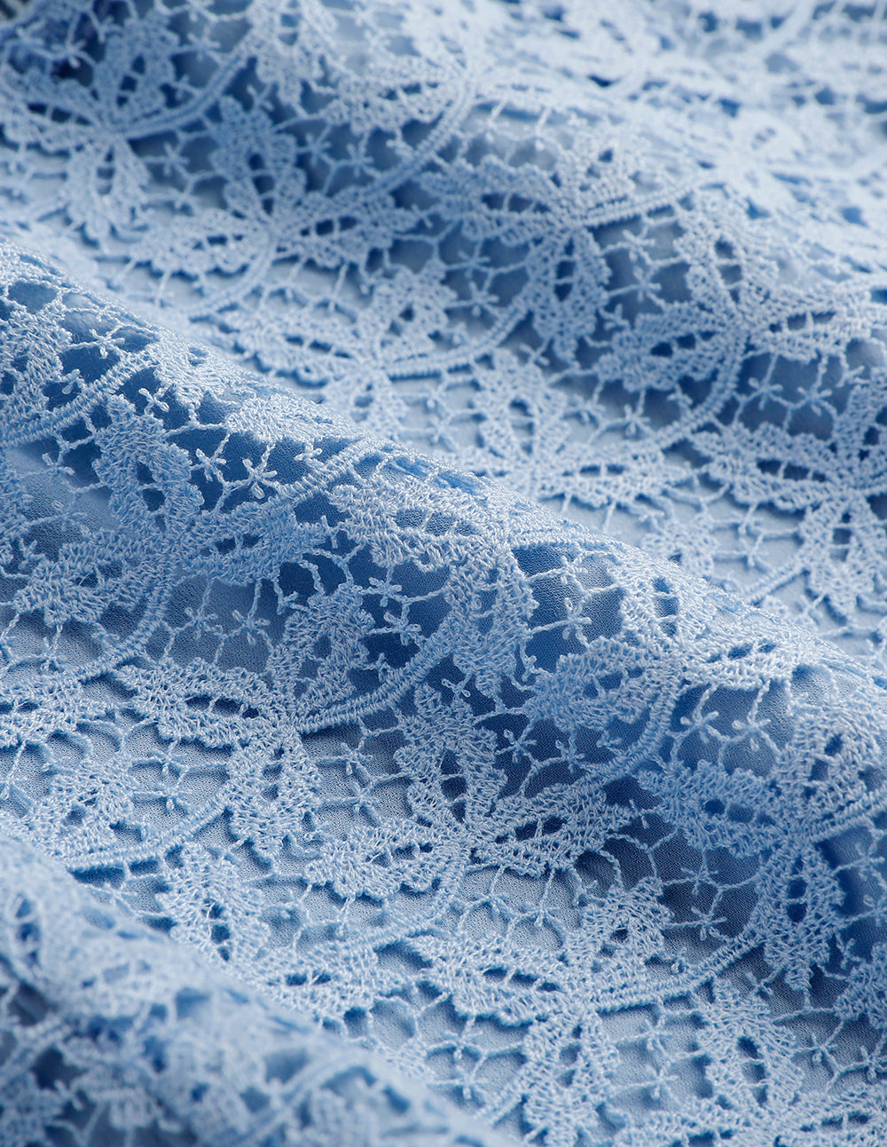 MARYLING Water Wave Blue Straight Body Package Hip Lace Skirt