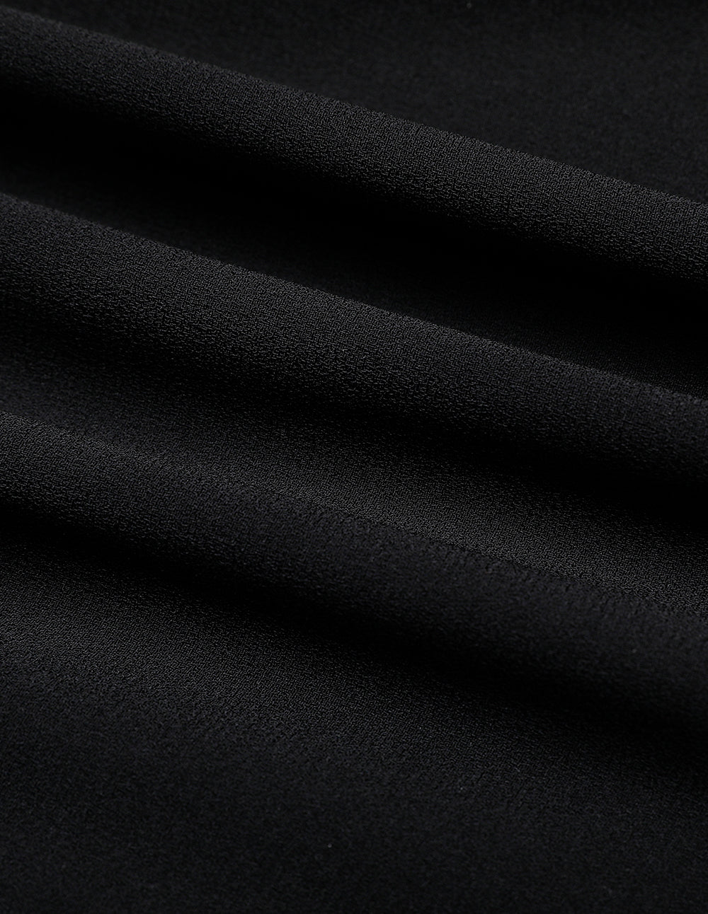 MARYLING Black Curve-Cut Bright Line Detail Skirt