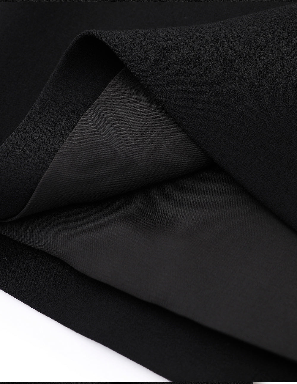 MARYLING Black Asymmetric Slit Mini Skirt