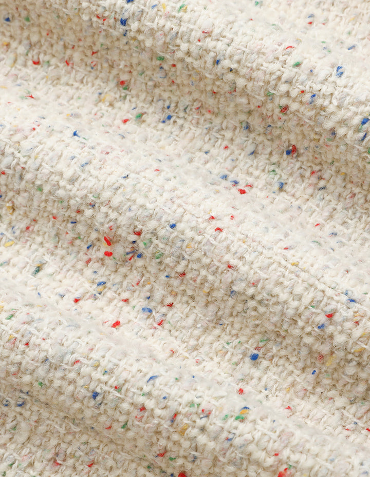 MARYLING Colourful Polka Dot Chest Side Decoration Design Round Swing Coat