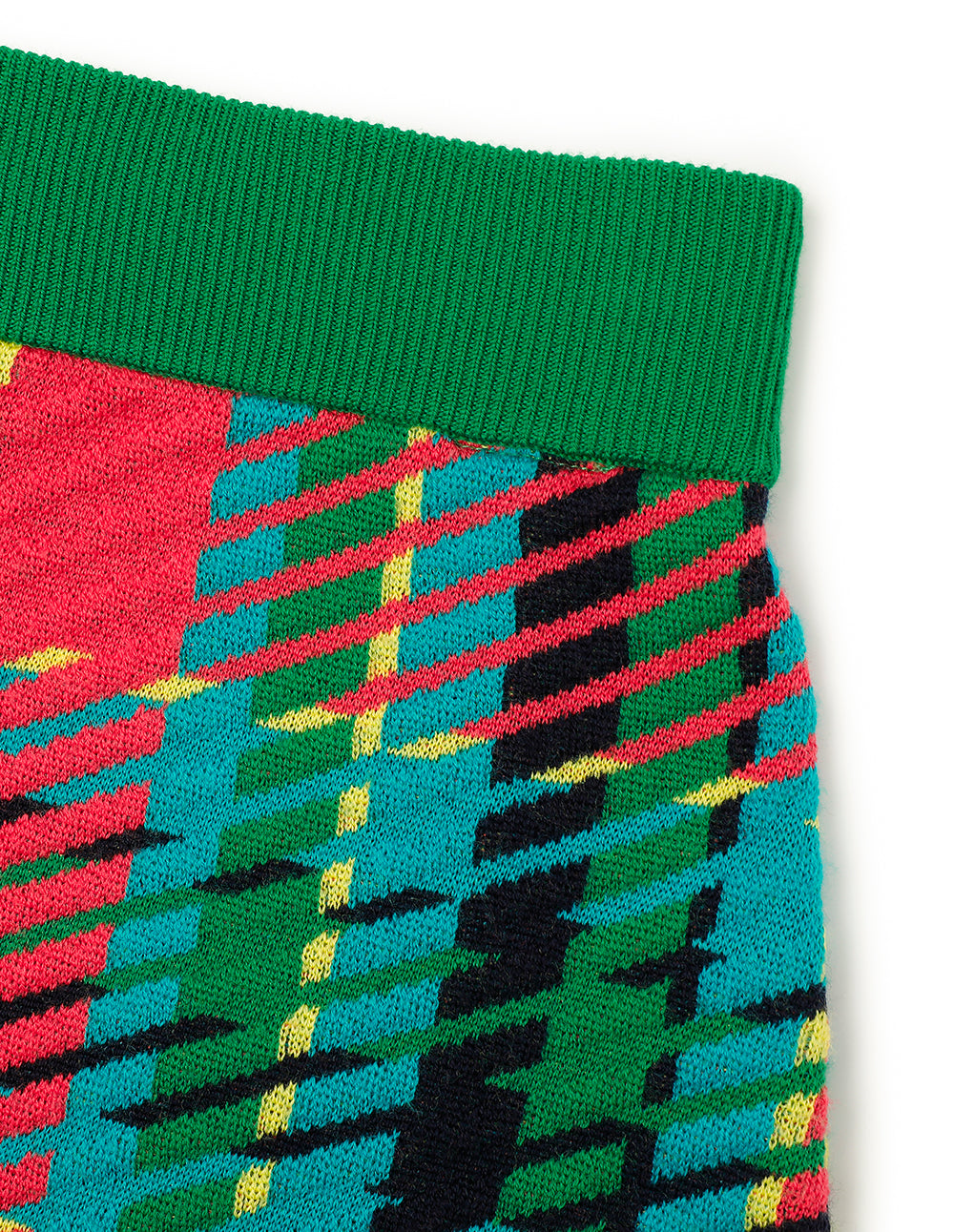 MARYLING Colourful  Plaid Knitted Skirt