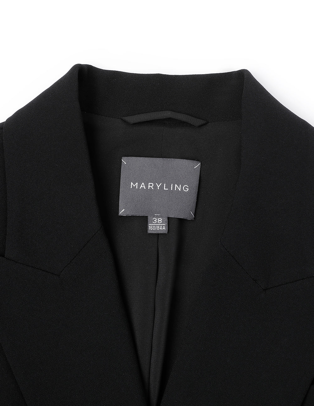MARYLING Classic Black Flip Collar Double-Breasted Suit