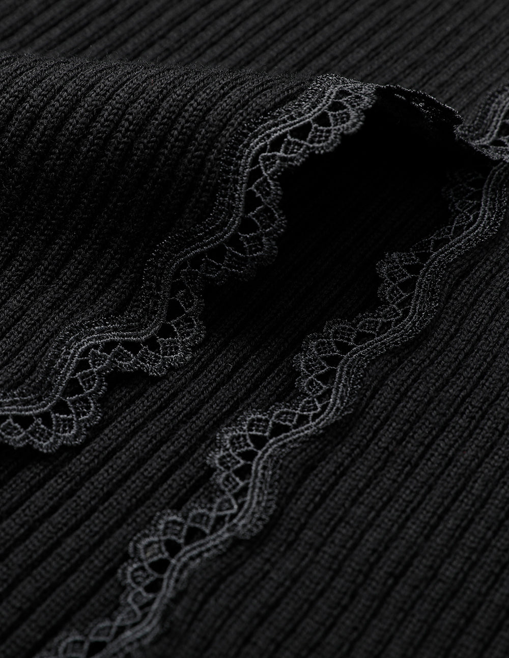 MARYLING Knit And Lace Skirt With Side Slits