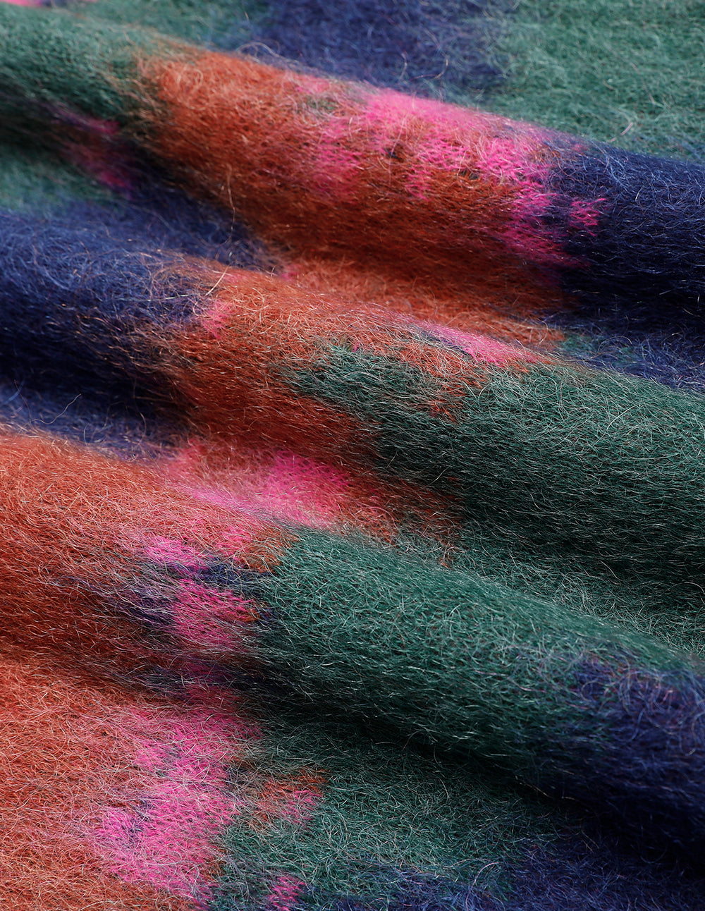 MARYLING Blue Graffiti Mixed Color Knitted Sweater