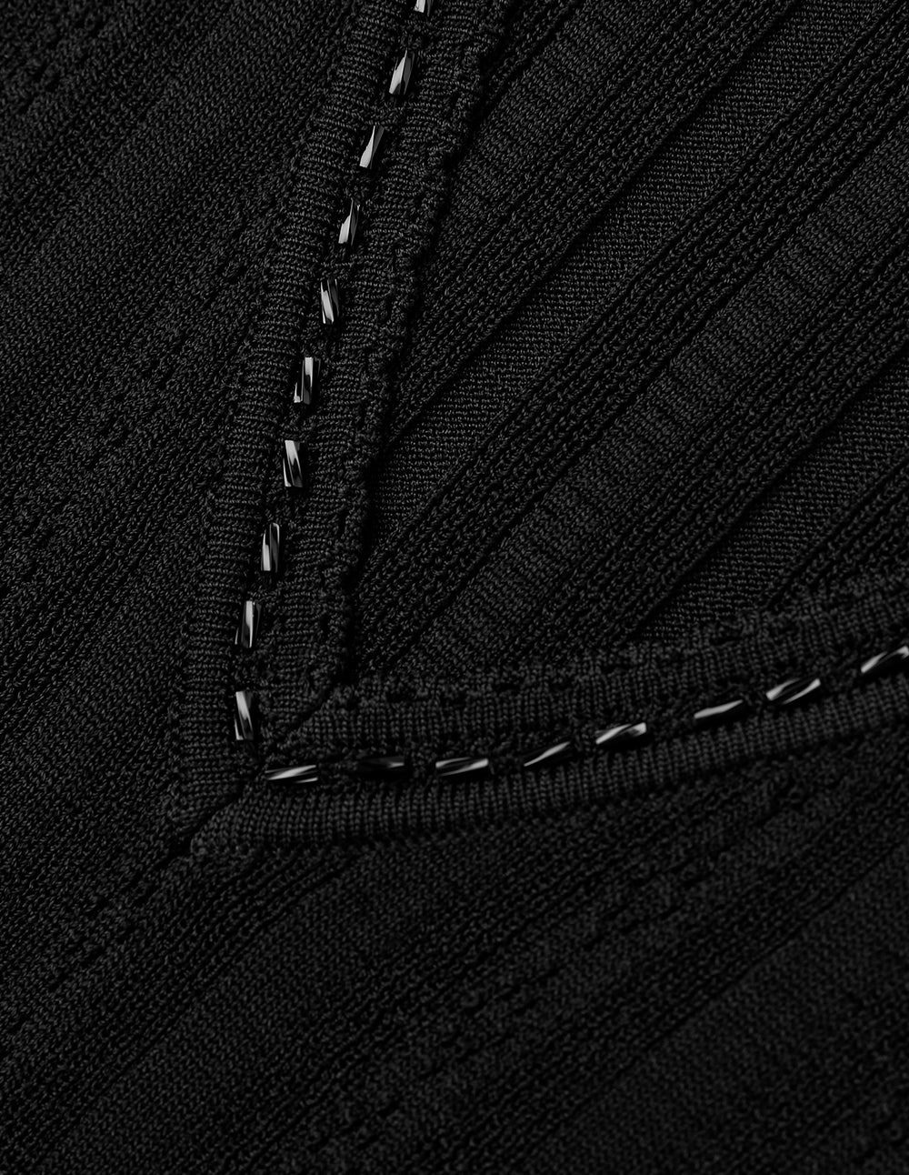 MARYLING V-Neck Vest Hollow Pattern Knitted Dress