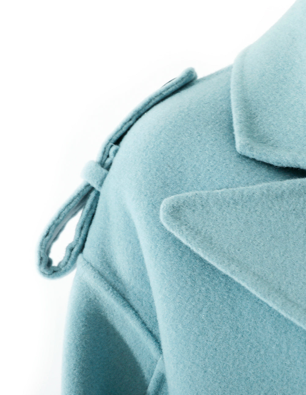 MARYLING Aqua blue double-breasted lapel coat