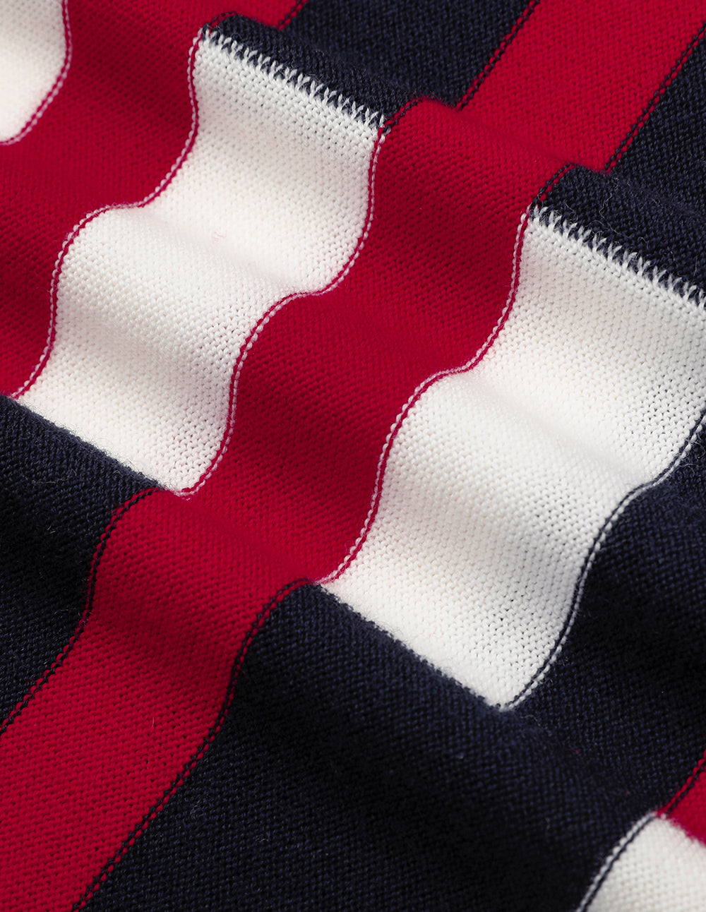 MARYLING Heart-Shaped Collared Wool Jacquard Knitted Top