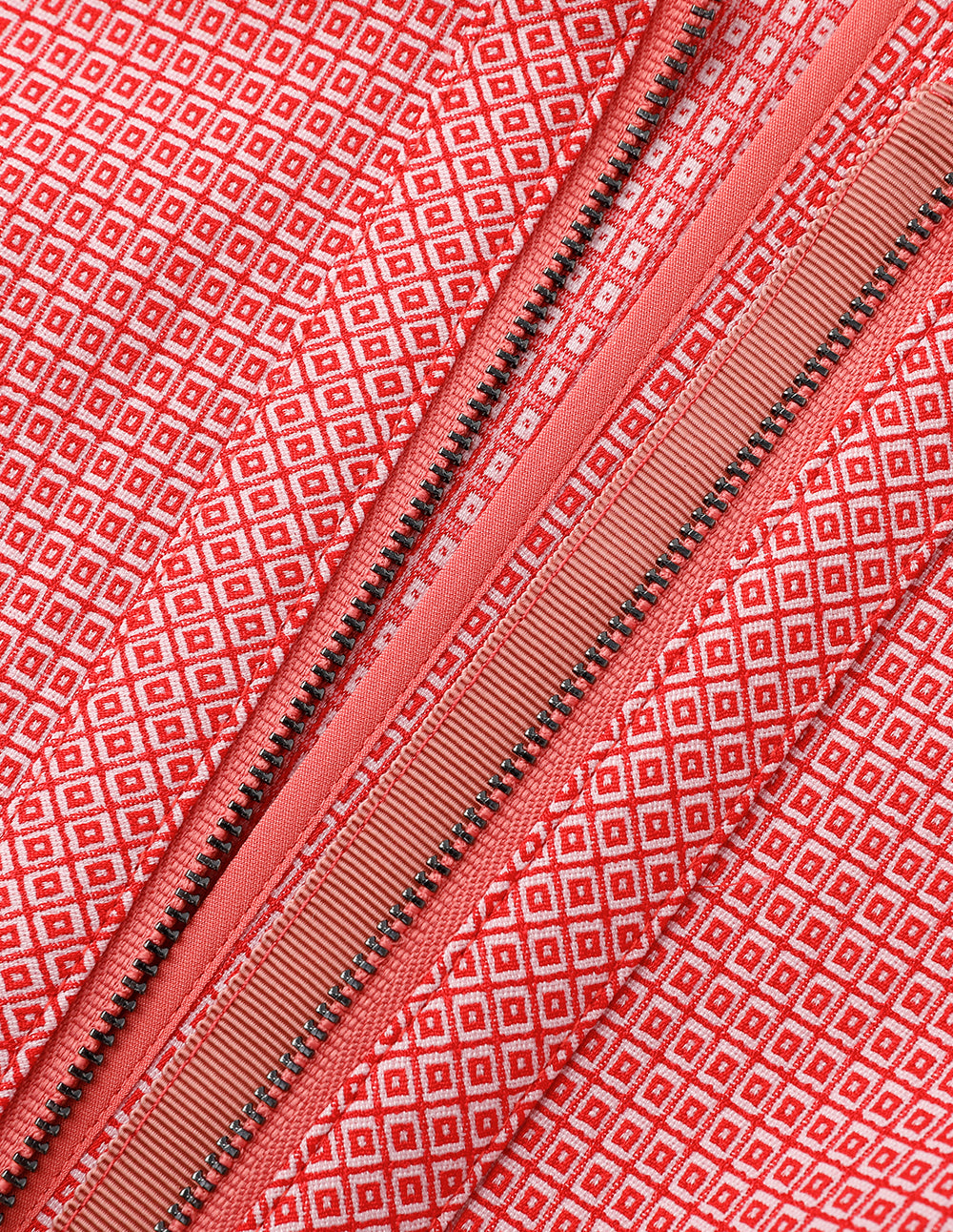 MARYLING Pink zigzag zip through short sleeve jacket