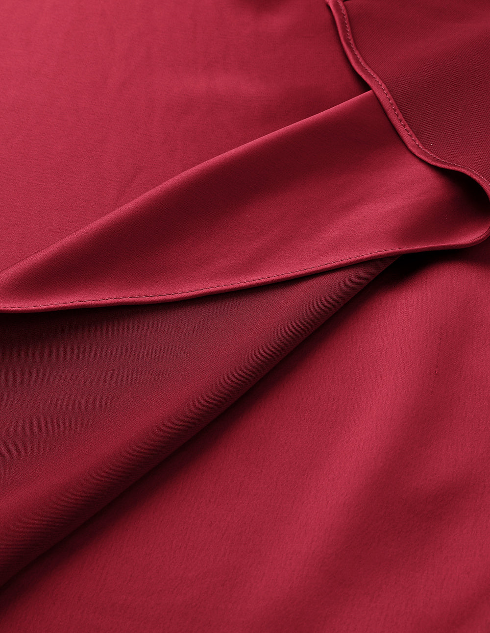 MARYLING Burgundy Ruffle Mermaid Skirt