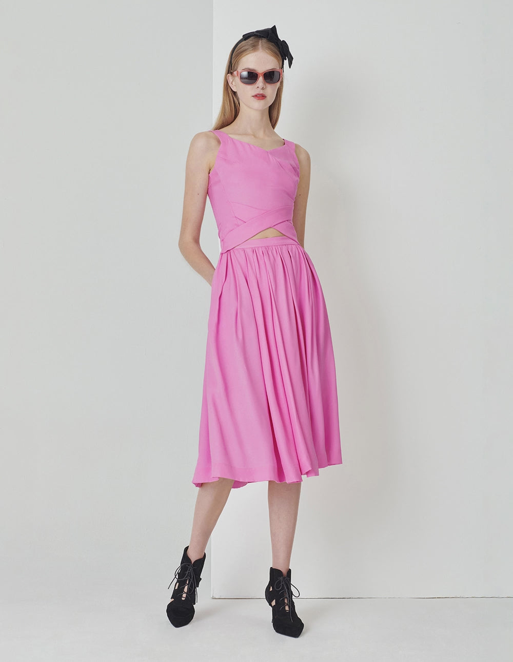 MARYLING Peach Pink Big Umbrella Skirt