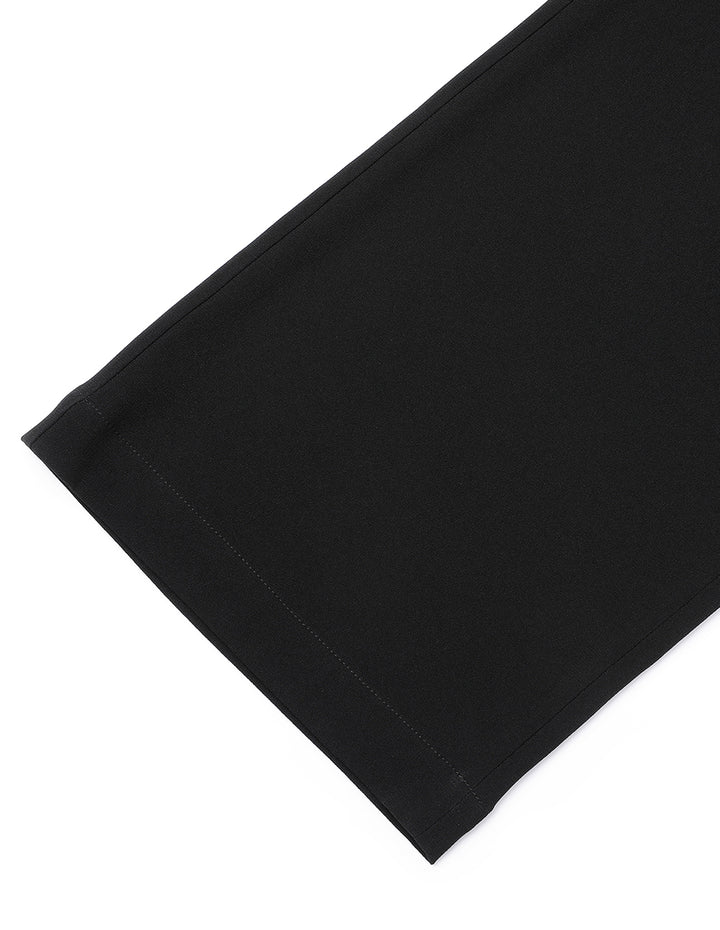 MARYLING Black Classic Straight Trousers