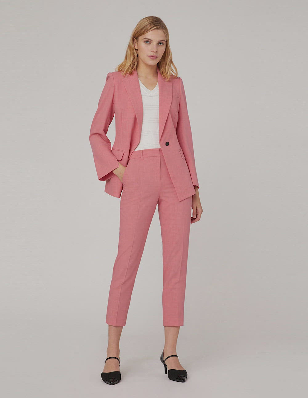 MARYLING CROP LEG SUIT TROUSERS
