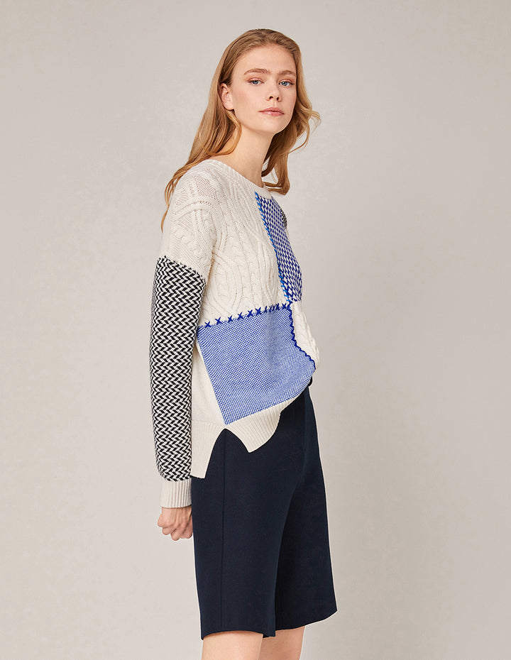 MARYLING DARK BLUE BERMUDA SHORTS