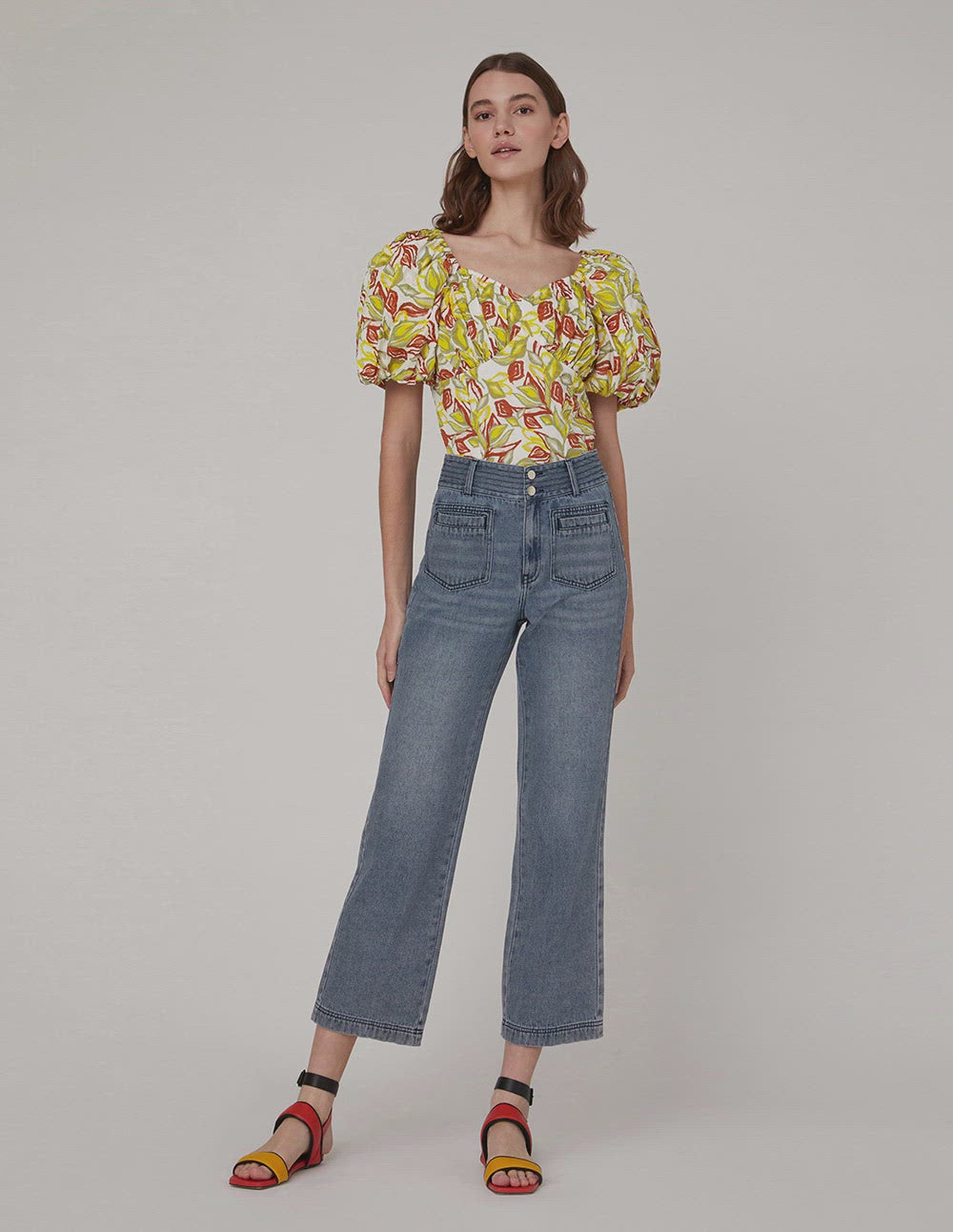 MARYLING Palace style puff sleeves pullover