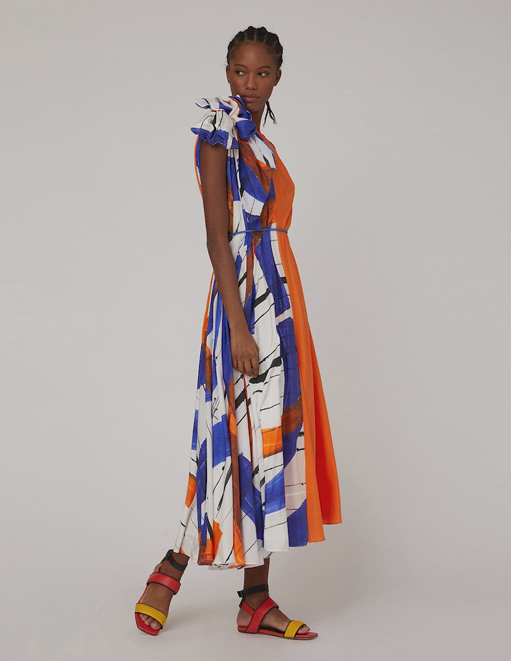 MARYLING Flared one-shoulder dress