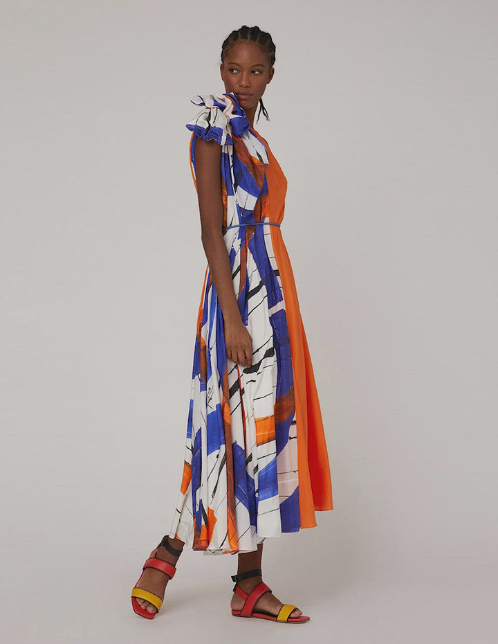 MARYLING Flared one-shoulder dress